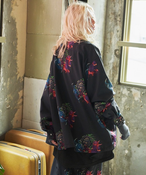 AIVER（アイバー）の「AIVER　百鬼夜行シャツ（シャツ/ブラウス・メンズ・ブラック/ボルドー/カーキ系・SMALL/MEDIUM/LARGE）」の21枚目の写真