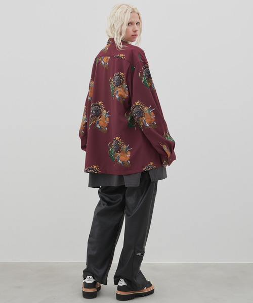 AIVER（アイバー）の「AIVER　百鬼夜行シャツ（シャツ/ブラウス・メンズ・ブラック/ボルドー/カーキ系・SMALL/MEDIUM/LARGE）」の7枚目の写真