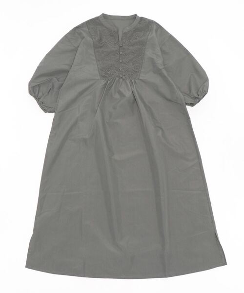 Samansa Mos2 blue（サマンサモスモスブルー）の「メッシュレースコンビワンピース（ワンピース・レディース・ブラック/オフホワイト/グリーン・ﾌﾘ-）」の15枚目の写真