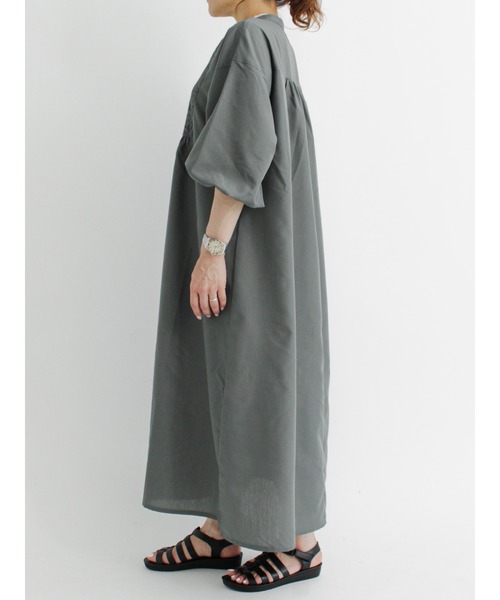 Samansa Mos2 blue（サマンサモスモスブルー）の「メッシュレースコンビワンピース（ワンピース・レディース・ブラック/オフホワイト/グリーン・ﾌﾘ-）」の9枚目の写真