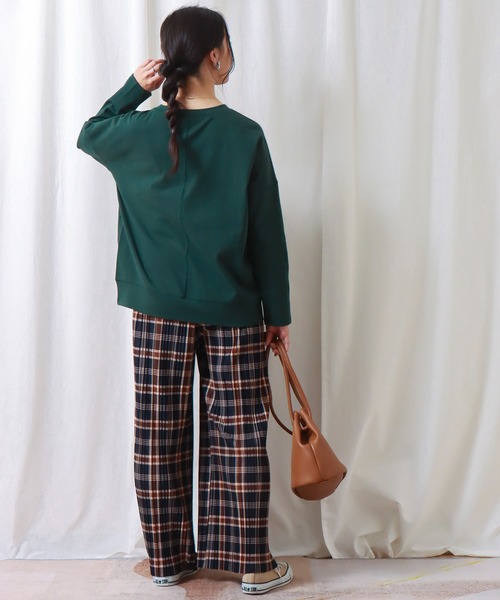 libelle more（リベル モア）の「USAコットン 天竺ドロップショルダー切替プルオーバー（Tシャツ/カットソー・レディース・チャコールグレー/ブラック/モスグリーン/グリーン系その他/ワイン/グレイッシュベージュ・M/L）」の22枚目の写真