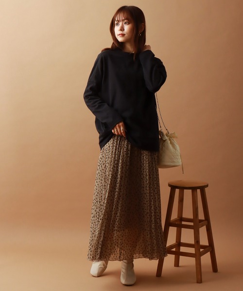 libelle more（リベル モア）の「USAコットン 天竺ドロップショルダー切替プルオーバー（Tシャツ/カットソー・レディース・チャコールグレー/ブラック/モスグリーン/グリーン系その他/ワイン/グレイッシュベージュ・M/L）」の9枚目の写真