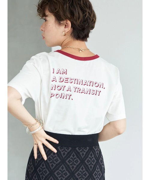 earth music&ecology（アースミュージックアンドエコロジー）の「リンガーTシャツ（Tシャツ/カットソー・レディース・オフホワイト/チャコールグレー/ラベンダー・S/M）」の18枚目の写真