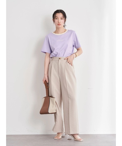 earth music&ecology（アースミュージックアンドエコロジー）の「リンガーTシャツ（Tシャツ/カットソー・レディース・オフホワイト/チャコールグレー/ラベンダー・S/M）」の19枚目の写真