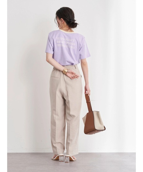 earth music&ecology（アースミュージックアンドエコロジー）の「リンガーTシャツ（Tシャツ/カットソー・レディース・オフホワイト/チャコールグレー/ラベンダー・S/M）」の5枚目の写真