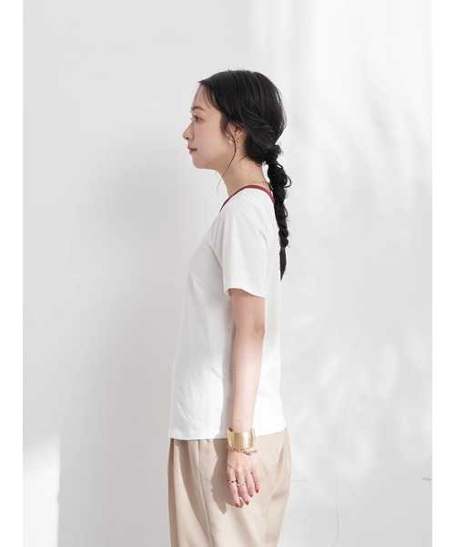 earth music&ecology（アースミュージックアンドエコロジー）の「リンガーTシャツ（Tシャツ/カットソー・レディース・オフホワイト/チャコールグレー/ラベンダー・S/M）」の20枚目の写真