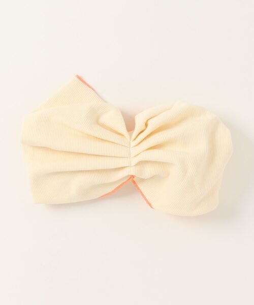 CIAOPANIC TYPY（チャオパニックティピー）の「【KIDS】配色ステッチビッグリボンリブヘアターバン（ヘアバンド・キッズ・チャコールグレー/ベージュ/グリーン/アイボリー・ONE SIZE）」の16枚目の写真