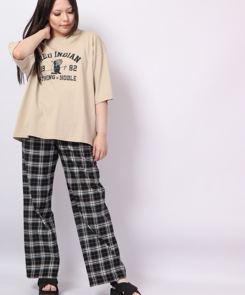 FUNALIVE(ファンアライブ)の「AMERICAN FUDGE RED INDIANバイオウォッシュ加工アメカジプリントT(Tシャツ/カットソー・レディース・ベージュ/レッド/ネイビー/グリーン・FREE)」の7枚目の写真