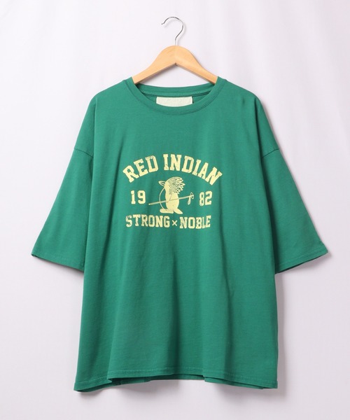 FUNALIVE(ファンアライブ)の「AMERICAN FUDGE RED INDIANバイオウォッシュ加工アメカジプリントT(Tシャツ/カットソー・レディース・ベージュ/レッド/ネイビー/グリーン・FREE)」の21枚目の写真