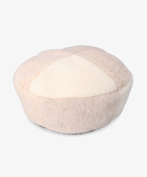 kaorinomori(カオリノモリ)の「kaorinomori エリンベレー(ハンチング/ベレー帽・レディース・ホワイト/グレー・M/57.5cm)」の3枚目の写真