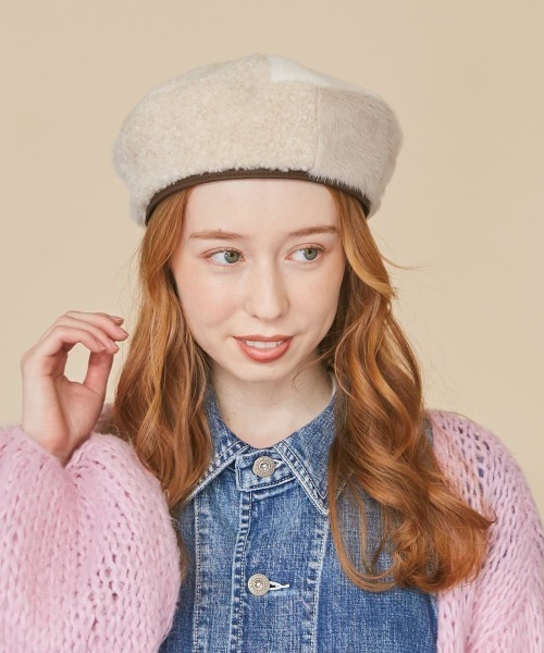 kaorinomori(カオリノモリ)の「kaorinomori エリンベレー(ハンチング/ベレー帽・レディース・ホワイト/グレー・M/57.5cm)」の10枚目の写真