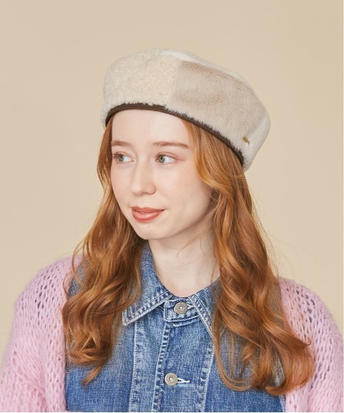 kaorinomori(カオリノモリ)の「kaorinomori エリンベレー(ハンチング/ベレー帽・レディース・ホワイト/グレー・M/57.5cm)」の11枚目の写真