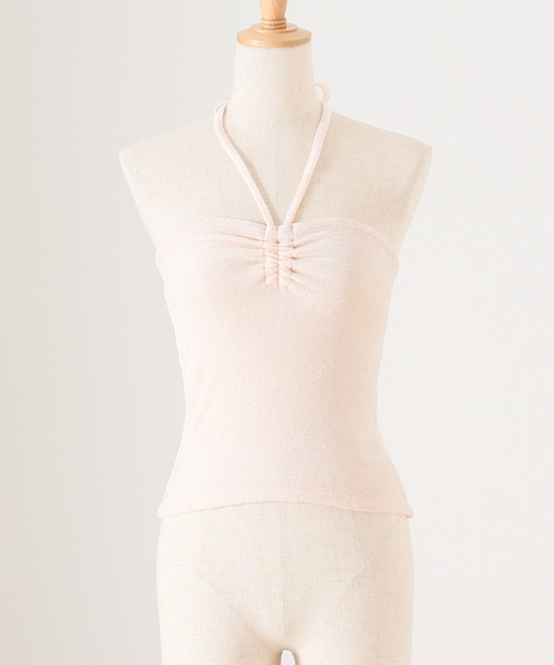 Charles Chaton（シャルルシャトン）の「halter neck top（キャミソール・レディース・ピンク/アイボリー・FREE）」の14枚目の写真