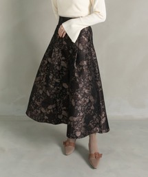 ジャガードフレアスカート