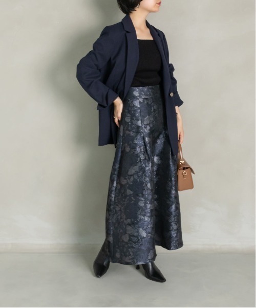 RANDA（ランダ）の「ジャガードフレアスカート（スカート・レディース・ブルー/ブラウン/ピンク・0/1）」の6枚目の写真