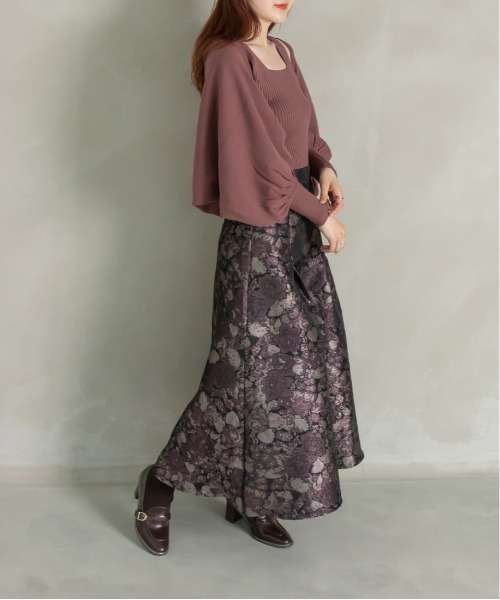 RANDA（ランダ）の「ジャガードフレアスカート（スカート・レディース・ブルー/ブラウン/ピンク・0/1）」の15枚目の写真