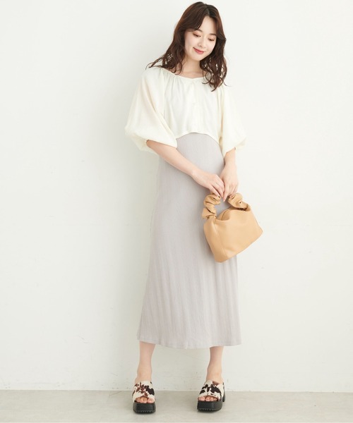 FREE'S MART（フリーズマート）の「シャーリングハンドルバッグ（トートバッグ・レディース・ホワイト/ブラック/ブラウン・ﾌﾘ-）」の8枚目の写真