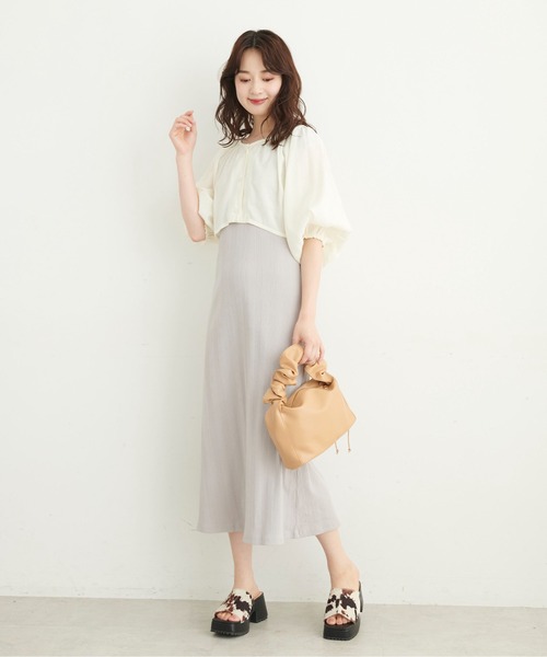 FREE'S MART（フリーズマート）の「シャーリングハンドルバッグ（トートバッグ・レディース・ホワイト/ブラック/ブラウン・ﾌﾘ-）」の9枚目の写真