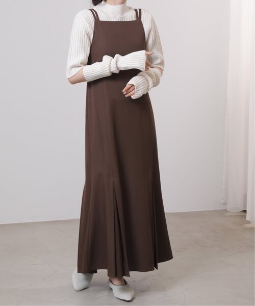 RAY CASSIN（レイカズン）の「アームウォーマー付きリブニット（ニット/セーター・レディース・ブラック/パープル/オフホワイト/グレイッシュベージュ・FREE）」の17枚目の写真