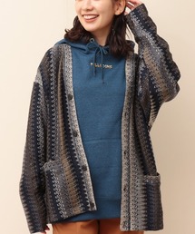 【ユニセックス】ラッセルジャカードカーディガン