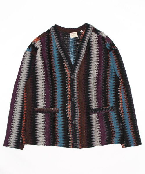 チチカカ（チチカカ）の「【ユニセックス】ラッセルジャカードカーディガン（カーディガン/ボレロ・メンズ・ネイビー/ブラック・MEDIUM/LARGE）」の22枚目の写真