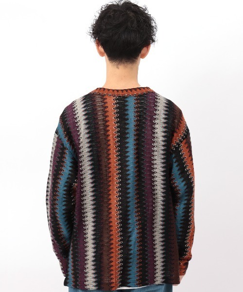 チチカカ（チチカカ）の「【ユニセックス】ラッセルジャカードカーディガン（カーディガン/ボレロ・メンズ・ネイビー/ブラック・MEDIUM/LARGE）」の13枚目の写真