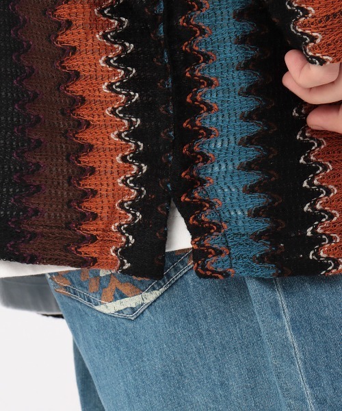 チチカカ（チチカカ）の「【ユニセックス】ラッセルジャカードカーディガン（カーディガン/ボレロ・メンズ・ネイビー/ブラック・MEDIUM/LARGE）」の17枚目の写真