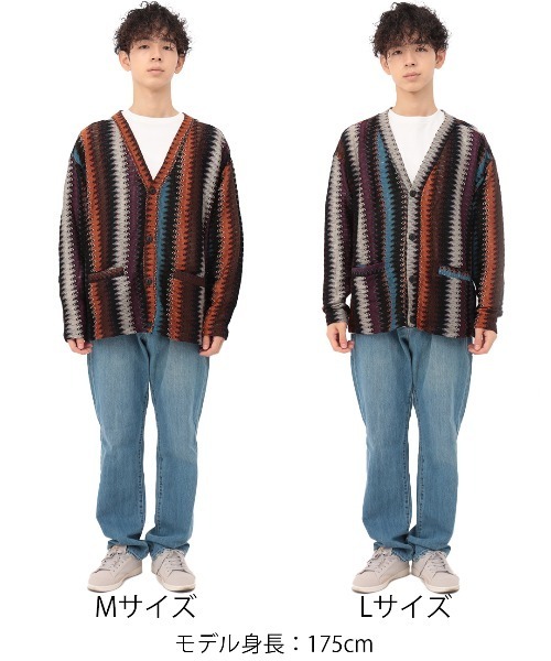 チチカカ（チチカカ）の「【ユニセックス】ラッセルジャカードカーディガン（カーディガン/ボレロ・メンズ・ネイビー/ブラック・MEDIUM/LARGE）」の21枚目の写真