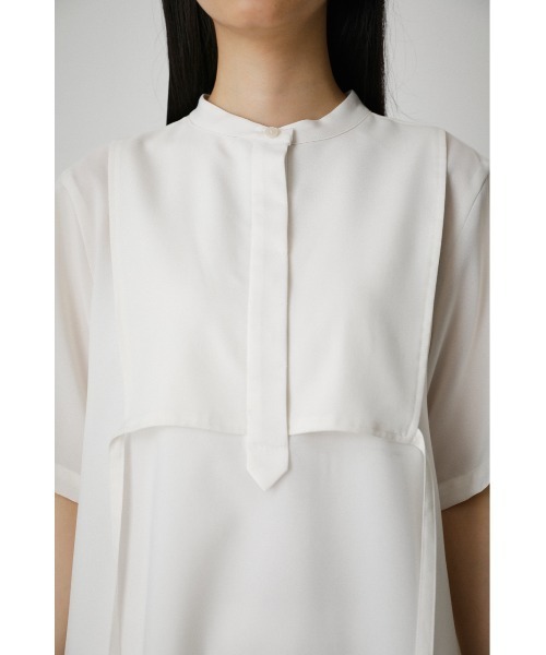 AZUL by moussy（アズールバイマウジー）の「FLAP LAYERED SHIRT ONEPIECE/フラップレイヤードシャツワンピース（ワンピース・レディース・ブラック/オフホワイト/ダークブルー・MEDIUM/SMALL）」の10枚目の写真