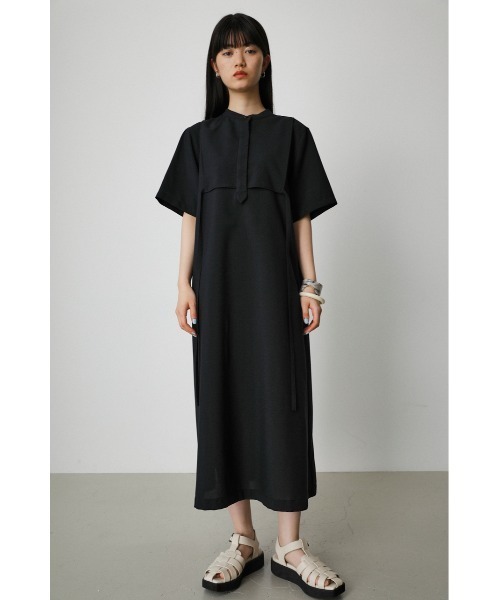 AZUL by moussy（アズールバイマウジー）の「FLAP LAYERED SHIRT ONEPIECE/フラップレイヤードシャツワンピース（ワンピース・レディース・ブラック/オフホワイト/ダークブルー・MEDIUM/SMALL）」の16枚目の写真
