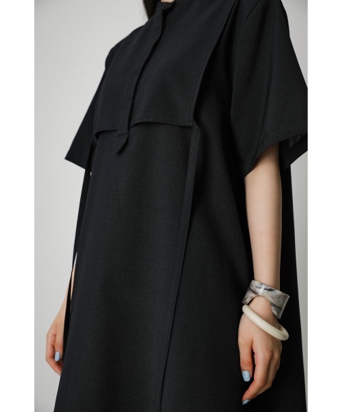 AZUL by moussy（アズールバイマウジー）の「FLAP LAYERED SHIRT ONEPIECE/フラップレイヤードシャツワンピース（ワンピース・レディース・ブラック/オフホワイト/ダークブルー・MEDIUM/SMALL）」の20枚目の写真