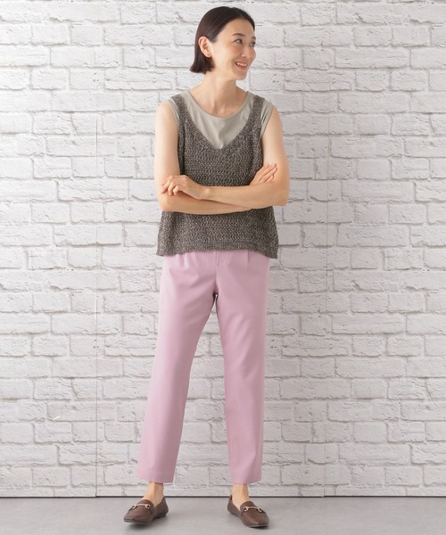 LEPSIM（レプシィム）の「5ゲージニットタンク　295976（ベスト・レディース・グレイッシュベージュ/モカ・FREE）」の14枚目の写真