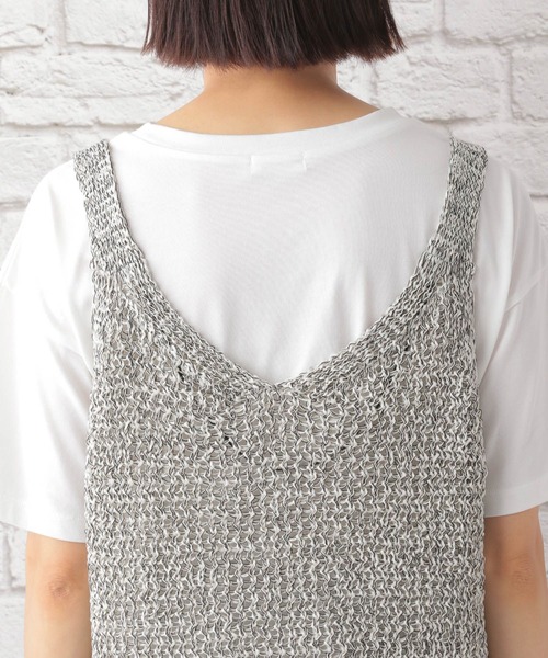 LEPSIM（レプシィム）の「5ゲージニットタンク　295976（ベスト・レディース・グレイッシュベージュ/モカ・FREE）」の15枚目の写真