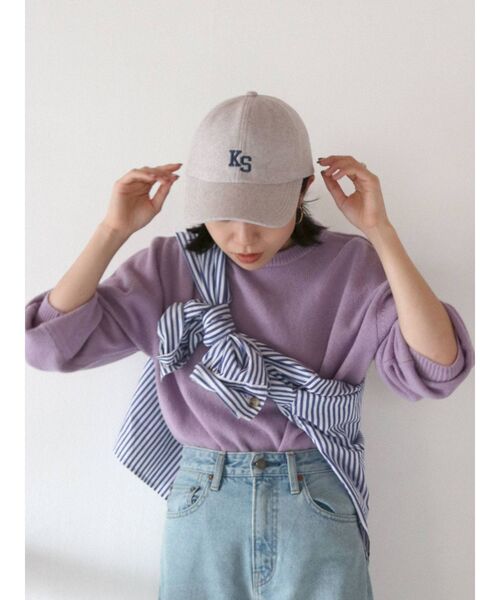 Ungrid（アングリッド）の「ウール混ロゴCAP（キャップ・レディース・グリーン/ネイビー/グレー・FREE）」の7枚目の写真