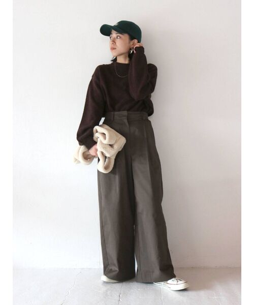 Ungrid（アングリッド）の「ウール混ロゴCAP（キャップ・レディース・グリーン/ネイビー/グレー・FREE）」の19枚目の写真