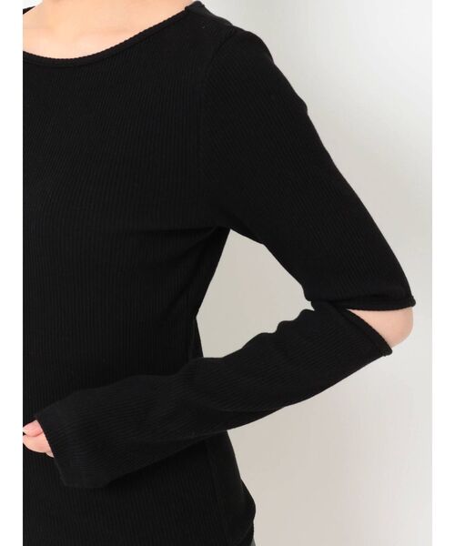 EVRIS（エヴリス）の「カッティングスリーブリブトップス（Tシャツ/カットソー・レディース・ホワイト/レッド/ブラック・FREE）」の14枚目の写真