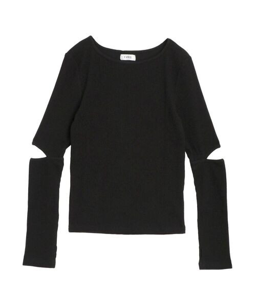 EVRIS（エヴリス）の「カッティングスリーブリブトップス（Tシャツ/カットソー・レディース・ホワイト/レッド/ブラック・FREE）」の15枚目の写真