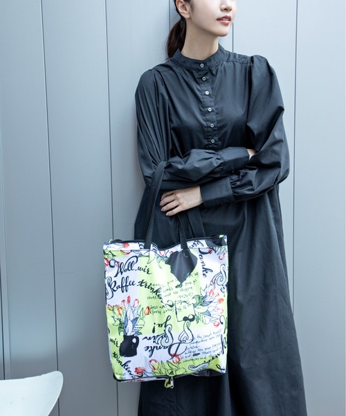 MILLION CARATS（ミリオンカラッツ）の「ファスナー付きコンパクトバッグ（ショルダーバッグ・レディース・ブラック/イエロー・FREE）」の2枚目の写真