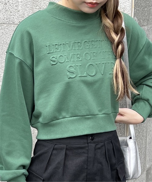 one way（ワンウェイ）の「エンボスロゴスウエット（スウェット・レディース・ホワイト/ブラック/ライトグリーン・FREE）」の3枚目の写真
