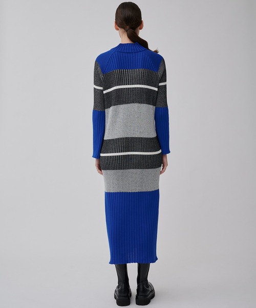 CITY TOKYO（シティトウキョウ）の「カラーブロックボーダーニットワンピース（ワンピース・レディース・ベージュ/グレー/ブルー・1/2）」の22枚目の写真