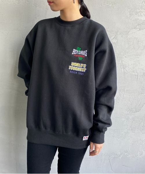 BEN DAVIS（ベンデイビス）の「【WEB限定】[BEN DAVIS/ベンデイビス] VARIOUS PATCH バックワッペンクルーネックスウェット（スウェット・レディース・ブラック/ダークグリーン/オフホワイト・M/L/XL）」の17枚目の写真