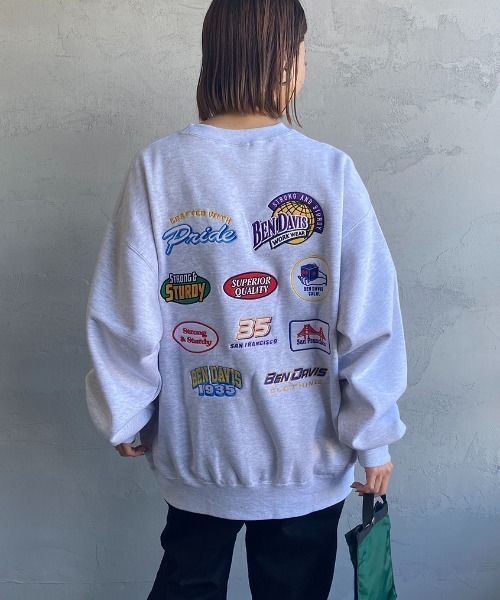 BEN DAVIS（ベンデイビス）の「【WEB限定】[BEN DAVIS/ベンデイビス] VARIOUS PATCH バックワッペンクルーネックスウェット（スウェット・レディース・ブラック/ダークグリーン/オフホワイト・M/L/XL）」の10枚目の写真