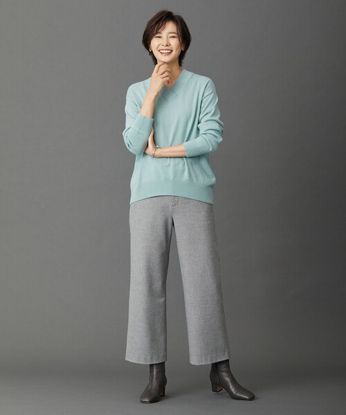 J.PRESS(ジェイプレス)の「【洗える】チェルビック セミワイド パンツ(その他パンツ・レディース・ベージュ系/ライトグレー系/ブラック系・11/7/9/13)」の4枚目の写真
