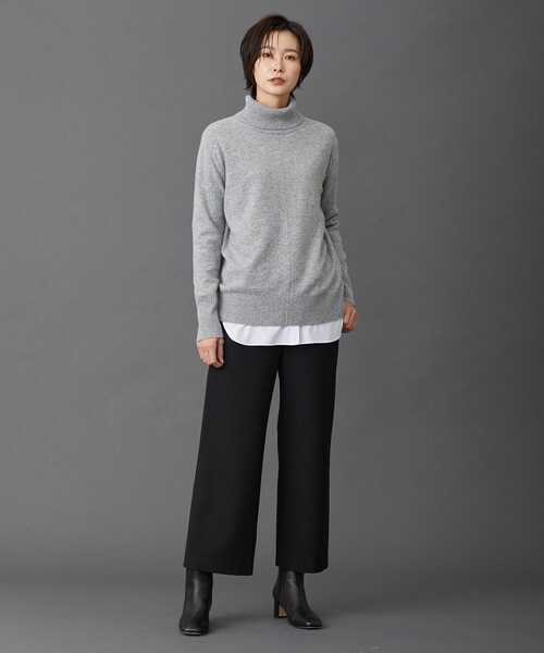 J.PRESS(ジェイプレス)の「【洗える】チェルビック セミワイド パンツ(その他パンツ・レディース・ベージュ系/ライトグレー系/ブラック系・11/7/9/13)」の6枚目の写真