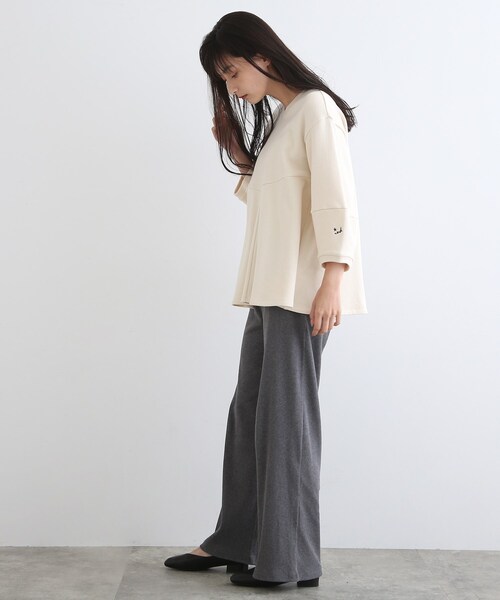 INDIVI(インディヴィ)の「【LIFE】リラックスリブ ストレートパンツ(その他パンツ・レディース・チャコール/ライトグレー系8・38)」の16枚目の写真