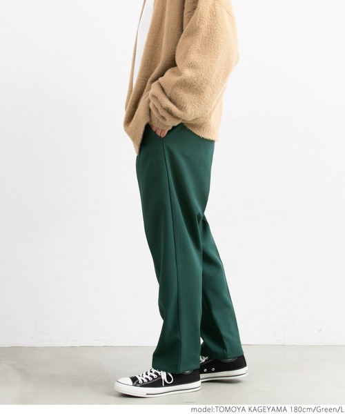 coca(coca)(コカ)の「メンズタックテーパードスラックス(スラックス・メンズ・グリーン/ブラウン/アイボリー・M/L/XL)」の15枚目の写真