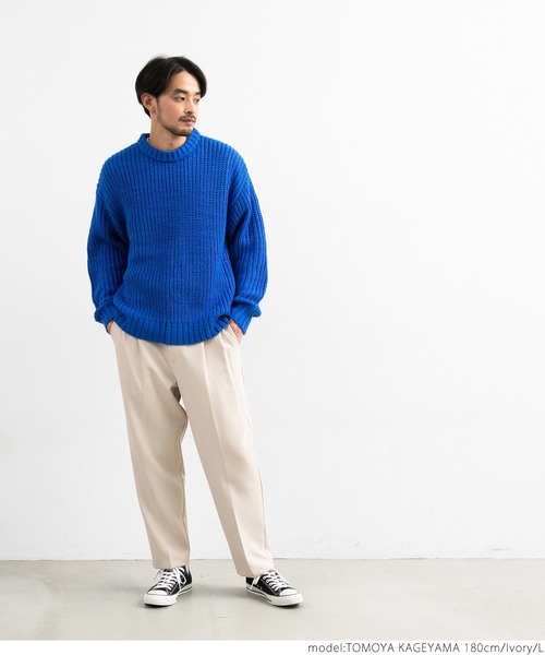 coca(coca)(コカ)の「メンズタックテーパードスラックス(スラックス・メンズ・グリーン/ブラウン/アイボリー・M/L/XL)」の5枚目の写真