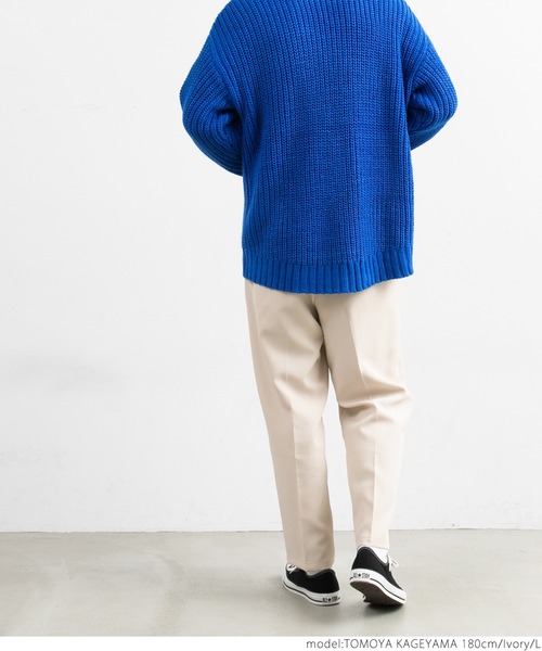 coca(coca)(コカ)の「メンズタックテーパードスラックス(スラックス・メンズ・グリーン/ブラウン/アイボリー・M/L/XL)」の7枚目の写真