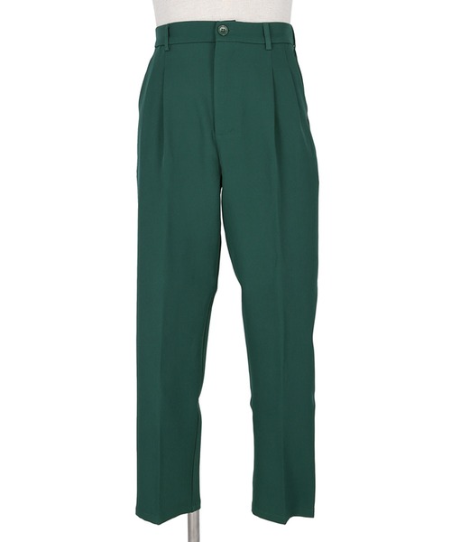 coca(coca)(コカ)の「メンズタックテーパードスラックス(スラックス・メンズ・グリーン/ブラウン/アイボリー・M/L/XL)」の19枚目の写真