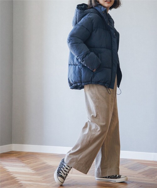 THE SHOP TK (ザ ショップ ティーケー )の「◆【蓄熱保温/軽量】中綿フードブルゾン(ブルゾン・レディース・ネイビー/ライトベージュ/オフホワイト・12/11/13/14)」の18枚目の写真